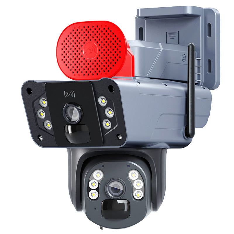 Cámara de vigilancia tipo bola 4G con energía solar y doble cámara de bajo consumo