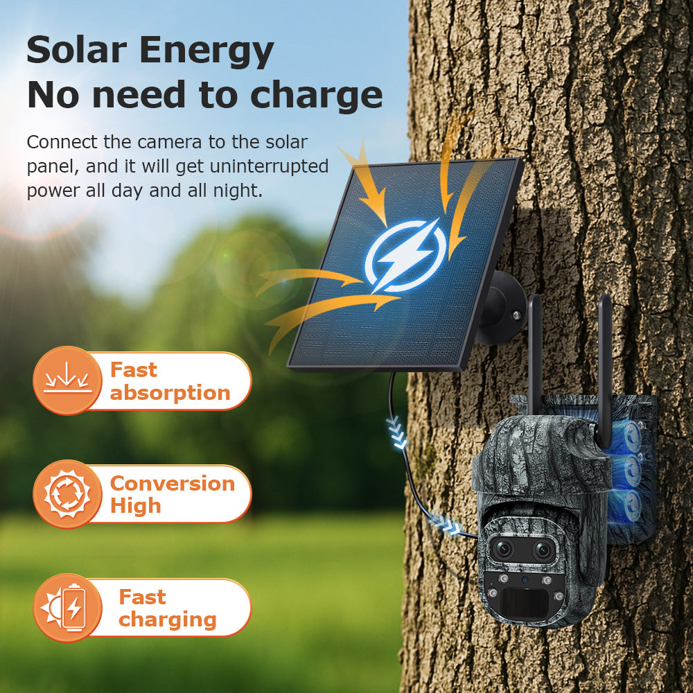 Cámara solar camuflada HD 6MP con visión nocturna y bajo consumo 4G