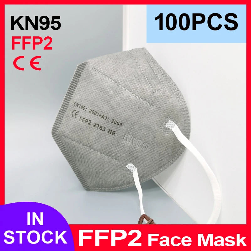FFP2 Face Masks Masques CE KN95 Face Mask Filter 5Layers Adult kn95 Mascarillas Quirurgicas Homologadas Reusable FFP2 Face Mask
