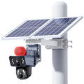 Cámara de vigilancia tipo bola 4G con energía solar y doble cámara de bajo consumo