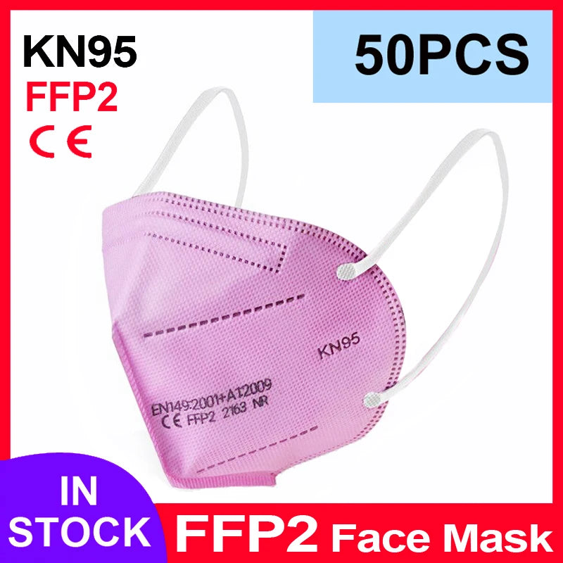FFP2 Face Masks Masques CE KN95 Face Mask Filter 5Layers Adult kn95 Mascarillas Quirurgicas Homologadas Reusable FFP2 Face Mask