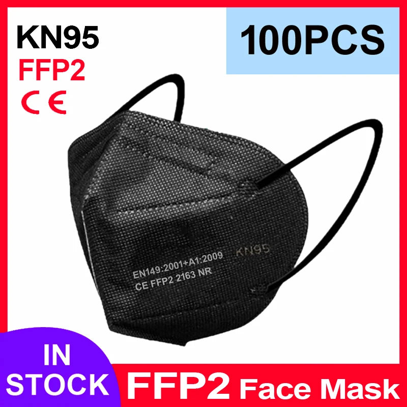 FFP2 Face Masks Masques CE KN95 Face Mask Filter 5Layers Adult kn95 Mascarillas Quirurgicas Homologadas Reusable FFP2 Face Mask