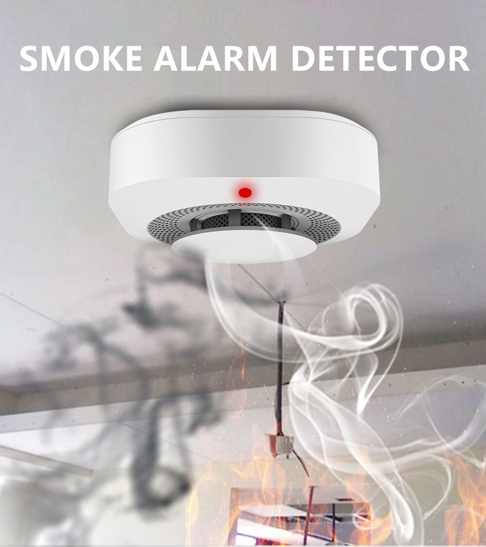 Detector de Humo Inalámbrico Fotoeléctrico Inteligente, Alarma de Incendio para el Hogar con Sensor de Humo de Alta Sensibilidad.