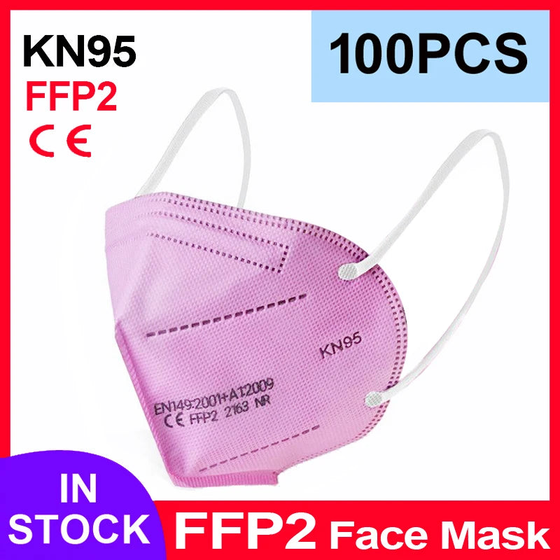 FFP2 Face Masks Masques CE KN95 Face Mask Filter 5Layers Adult kn95 Mascarillas Quirurgicas Homologadas Reusable FFP2 Face Mask